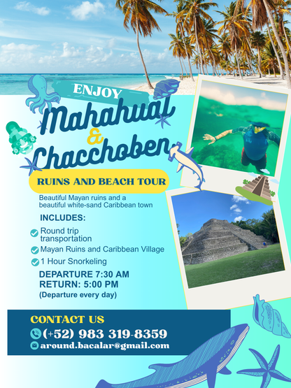 Ruinas Mayas y Villa Caribeña con Esnorkeling