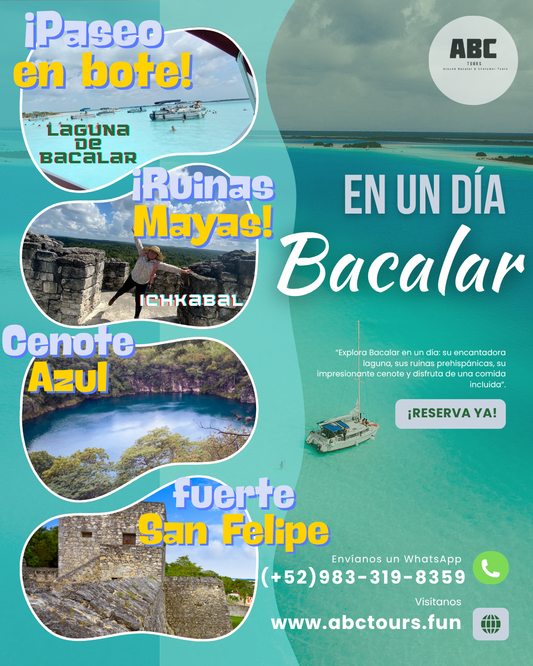 Bacalar Tour de un Día: Laguna, Cenote Azul Y Ruinas de Bacalar